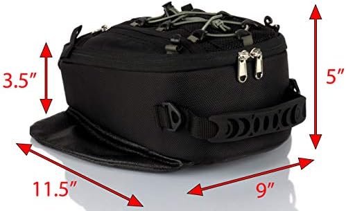 450 Magnetic Tank Bag, Water-Resistant, Tear-Resistant, Industrial Grade Ballistic Nylon with Anti-Scratch Rubberized Polymer Bottom, Strong Neodymium Magnets – Black