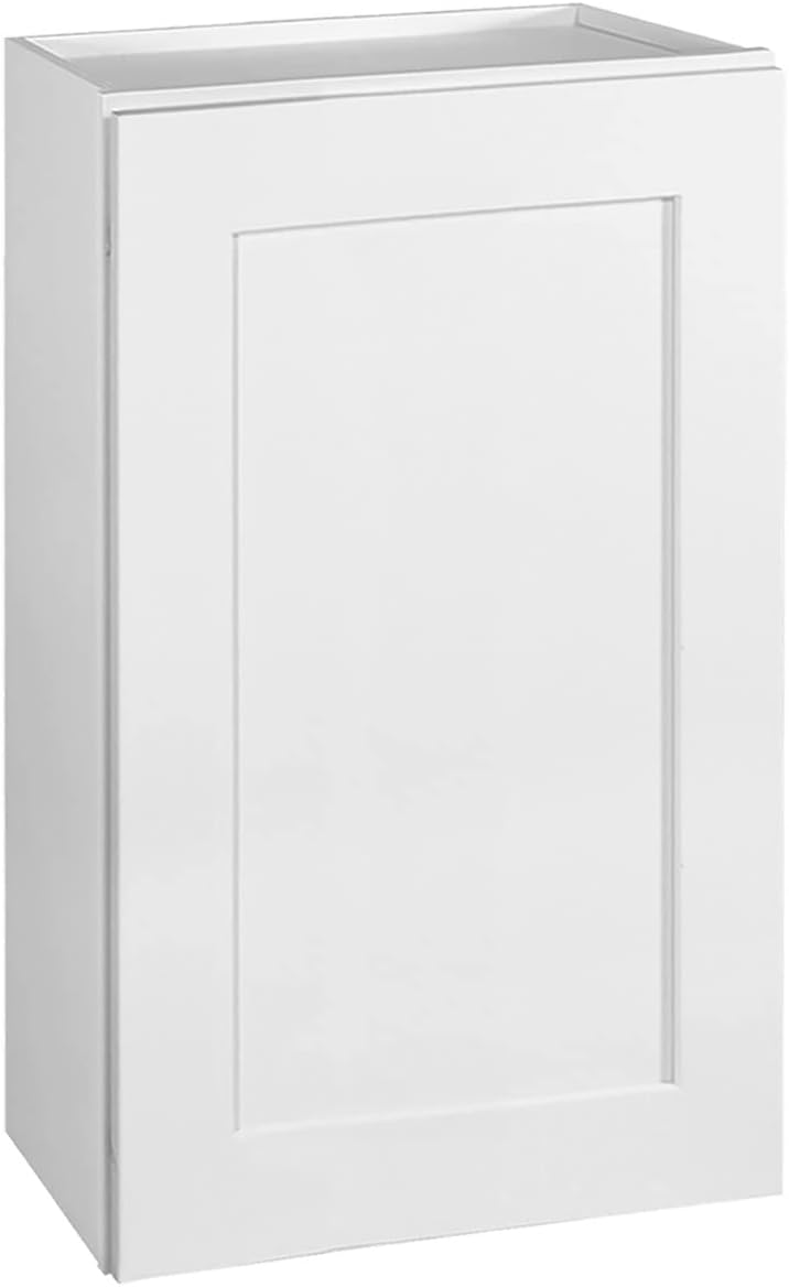 Design House Brookings Kitchen Wall Cabinet, 12", White | Adjustable Shelves, Adjustable Hinges, Wall Mount, Contemporary/Modern, Wood, Kitchen, 561530