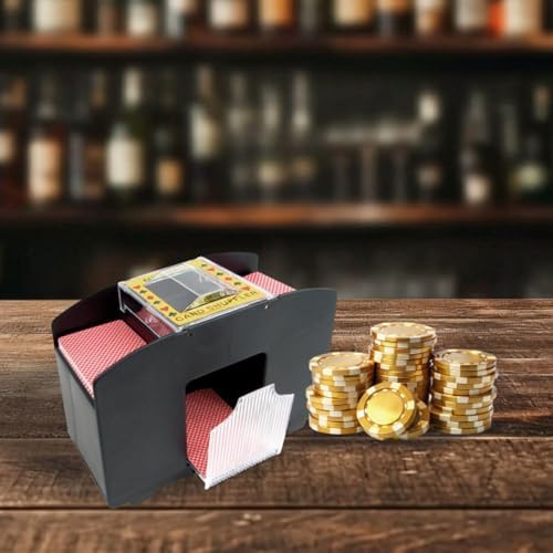 Automatic Card Shuffler – Battery-Operated 4-Deck Playing Card Dispenser – For Game Night and Casino Game Accessories by Trademark Poker
