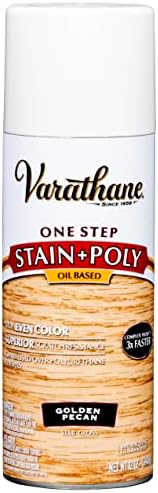 Varathane 243863 Oil-Based One Step Stain + Poly Spray, 12 oz, Golden Pecan