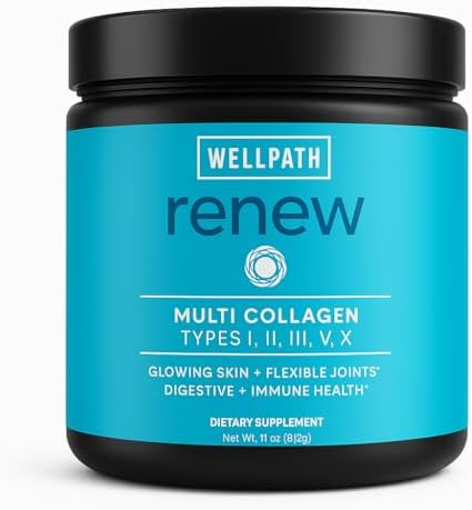 Renew Multi Collagen Peptides Powder for Women & Men, Types I II III V X