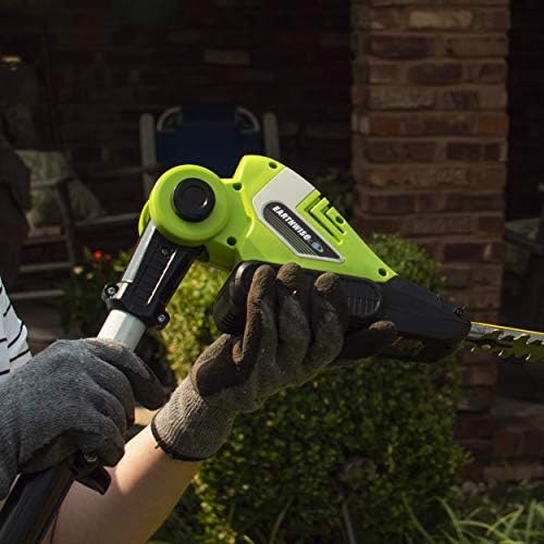 Earthwise LPHT12022 20" Cordless Pole Trimmer, 2Ah Battery & Charger