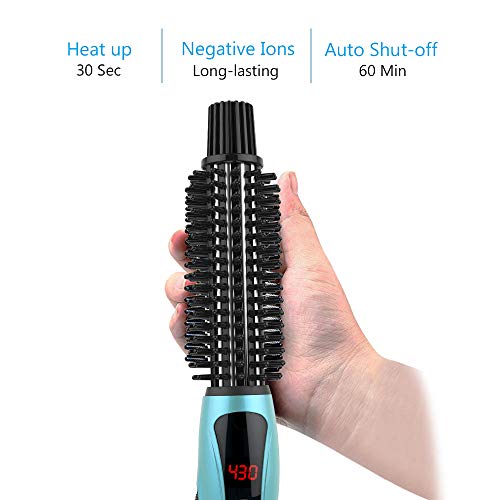 PHOEBE Curling Iron, Dual Voltage Travel 1 Inch Ceramic Tourmaline Ionic Hair Curler Hot Brush, Professional Anti-Scald Instant Heat Up Curling Wands