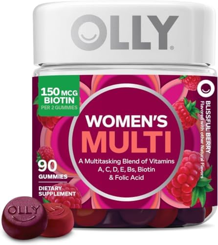 OLLY Women's Multivitamin, Supports Overall Wellness,* Biotin - 90 Count