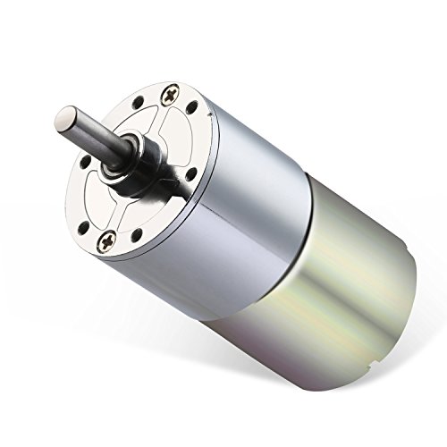 DC 12V 200RPM Gear Motor High Torque Electric Micro Speed Reduction Geared Motor Centric Output Shaft 37mm Diameter Gearbox