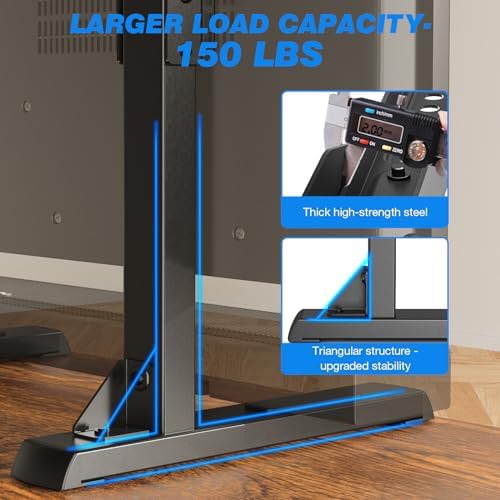 Rfiver Table Top TV Stand with Height Adjustable TV Legs for 37-90 Inch TVs | TV Stands Base with Cable Management for Flat/Curved TVs
