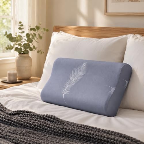 Pillow Case for Cervical Neck Pillow - Standard Size Cotton Pillowcase with Zipper