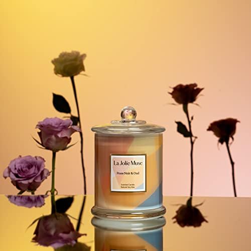 LA JOLIE MUSE Jasmine Floral Scented Candles for Home, Natural Soy 70 Hrs | Luxury White Jar Candle, Clean Non Toxic, Decorative Candle for Candle Warmer, Gifts for Women & Mom, Floral Engaged Candles