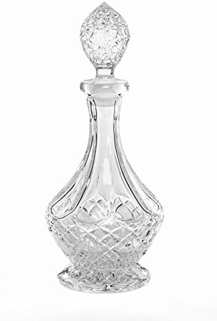 Amlong Crystal Lead-Free Crystal Liquor Decanter with Stopper, Round
