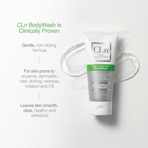 CLn® BodyWash - Non-Drying Body Wash, For Compromised Skin Prone to Eczema, Dermatitis, Rash & Hidradenitis Suppurativa, Fragrance-Free & Paraben-Free, 8 fl oz.