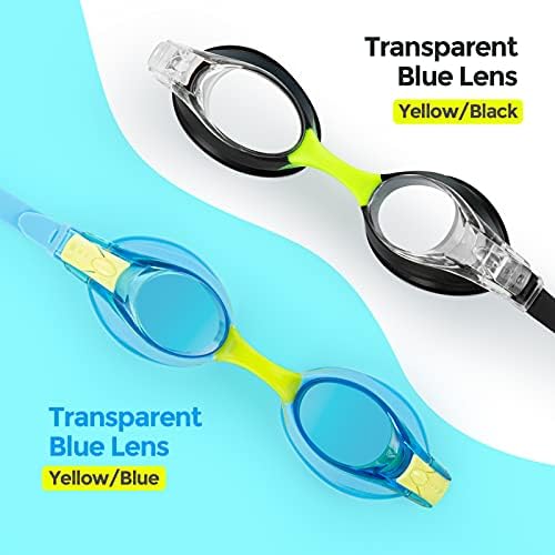 Portzon Unisex-Child Swim Goggles, Anti Fog No Leaking Clear Vision Water Pool Swimming Goggles