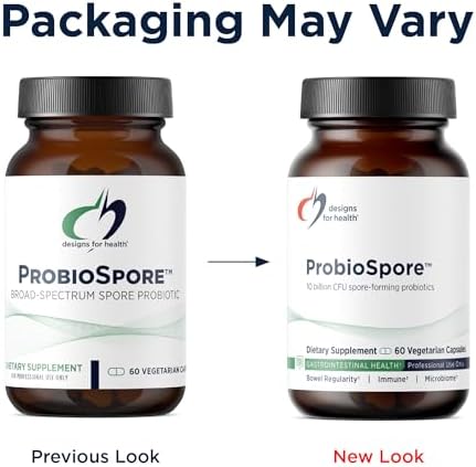 Designs for Health ProbioSpore - Powerful Spore Based Probiotic, Soil-Based Probiotics Supplement - Shelf Stable Gut + Immune Support