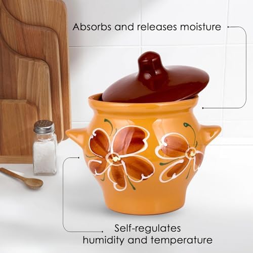 Borisov Stewing Ramekin Clay Pots for Cooking, Dutch Oven Pot With Lid, Cooking Pot, Earthenware Pot, Stockpot with Lid