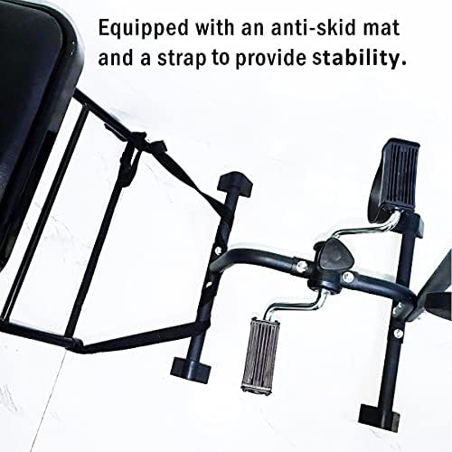 Pedal Exerciser Bike Hand Arm Leg and Knee Peddler Adjustable Fitness Equipment for Seniors, Elderly Home Pedal Exercise Bike for Total Body
