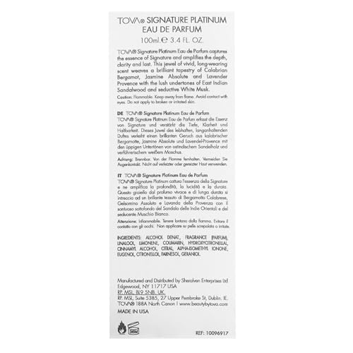 Tova Signature Eau de Parfum – Classic Bergamot Jasmine Lavender Perfume for Women – Timeless Scent – USA-Made & Cruelty-Free – 3.4 fl oz