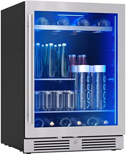 Zephyr Presrv 15 Inch Slim Wine Fridge Beverage Refrigerator Under Counter