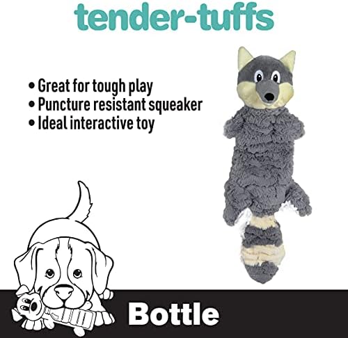SmartPetLove Snuggle Puppy Tender Tuffs - Water Bottle Cruncher with Puncture Resistant Squeaker - Pig Bottle Cover Dog Toy