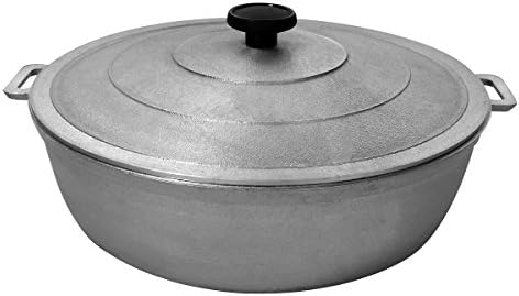 Uniware 9900 Super Quality Aluminum Caldero,Dutch Oven, 51 QT,Silver (55cm (21.7-Inch))