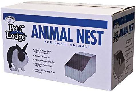 Pet Lodge® Small Animal Nest | Substitute Natural Burrow or Den | Rabbit Nesting Box | Burrow Box for Small Animals