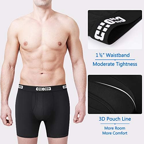 Men's Underwear Micro Modal 3 Pack Boxer Briefs Open Fly