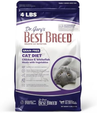 Best Breed Grain Free Cat Diet Made in USA [Natural Dry Cat Food for All Ages] - 4lbs.