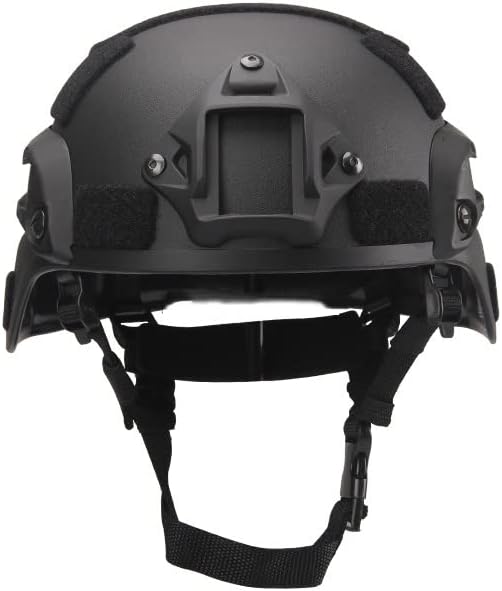 Airsoft MICH 2000 ACH Tactical Helmet with Clear Visor NVG Mount and Side Rail