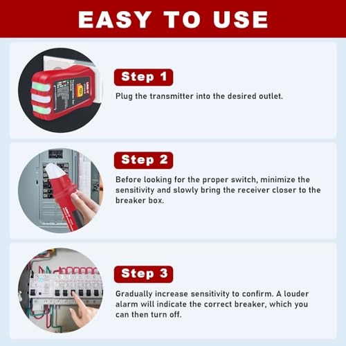 UNI-T AC Circuit Breaker Finder and Tracer Tool Kit with Electrical Integrated GFCI Outlet Tester