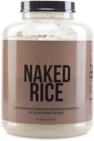 NAKED nutrition Rice - Organic Brown Rice Protein Powder - Vegan Protein Powder - 5Lb Bulk, Gmo Free, Gluten Free & Soy Free. Plant-Based Protein, No Artificial Ingredients - 76 Servings