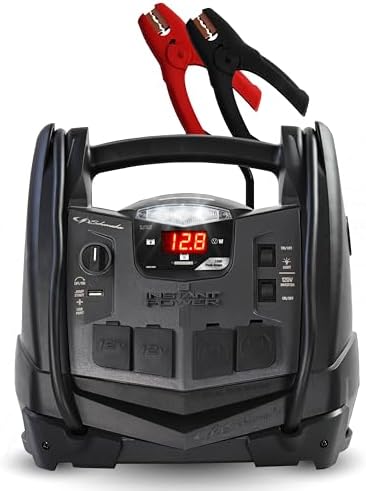 Schumacher Electric 1200A Car Battery Jump Starter and Portable Power Station, 6-in-1 Solution for 12V Batteries, 150-PSI Air Compressor