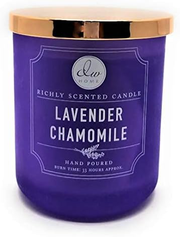 DW Home Lavender Chamomile Medium 1 Wick Hand Poured 9.21 oz Purple Candle