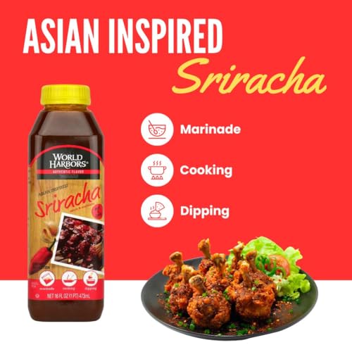 World Harbors Jamaican Jerk Sauce Sweet & Spicy Marinade for Jamaican Jerky Seasoning Chicken, Sirloin, Shrimp Jerk Seasoning Jamaican Style - Flavors for Dipping, Glazing 16 oz (Pack of 2)