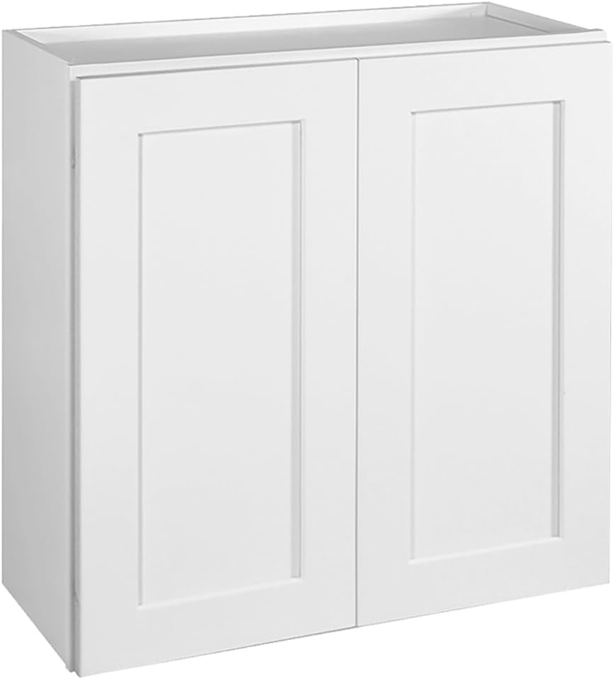 Design House Brookings Kitchen Wall Cabinet, 24", White | Adjustable Shelves, Adjustable Hinges, Wall Mount, Contemporary/Modern, Wood, Kitchen, 561571