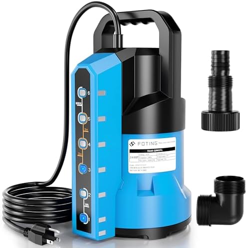 FOTING Sump Pump 3/4HP Automatic Submersible Water Pump