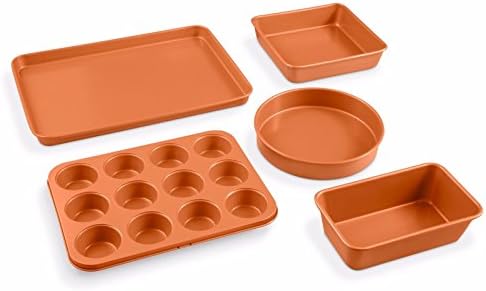 Gotham Steel 10 Piece Nonstick Copper Ultimate Bakeware Set Brown