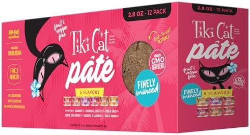 Tiki Cat Grill Pâté Wet Cat Food, Variety Pack, 2.8 oz. Cans (12 Count)