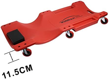 Low Profile Red 40 Inch Creeper Garage Plastic Rolling Car Repair Mechanic Cart