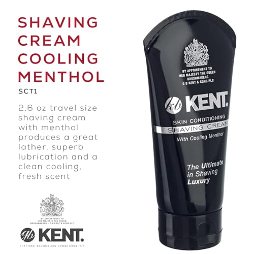 Kent SB2 Shaving Soap Puck Refill for Men for Shaving Soap Bowl Use with Shaving Brush for Men, Luxury Shave Barber Soap Made with Extracts of Coconut, Sgea, Jaboba Made in England
