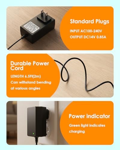 14V Charger for Halo Bolt Car Jump Starter Compatible with Halo Bolt 57720, 58830, 1201
