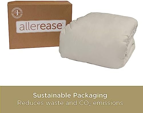 AllerEase Organically Grown Cotton Waterproof Mattress Pad Full