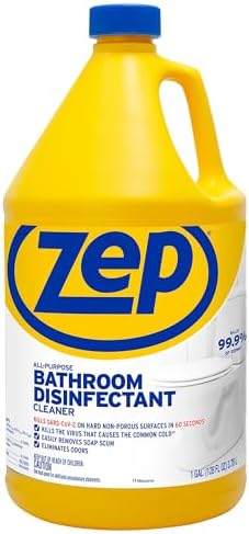 Zep All-Purpose Bathroom Disinfectant Cleaner - 1 Gallon (Case of 4) ZUAPBD128 - Virucidal, Fungicidal, Mildewstat
