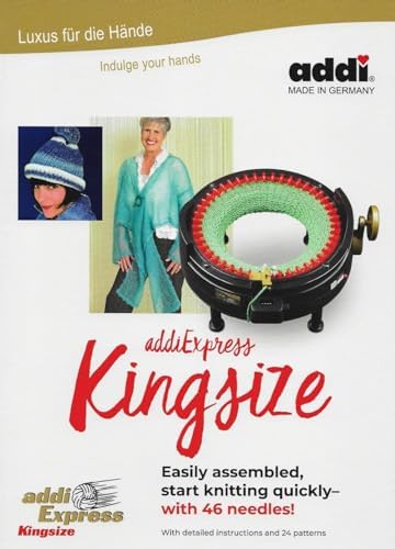 addi I Want IT All - 2 x World Famous German Knitting Machines (King Size 46 Needles & Pro 22 Needles) | Complete Starter Kit with 3 Pattern Books &