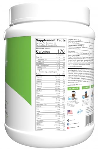 Lean1 Vanilla, Meal Replacement Protein Shake, 15 Serving Tub