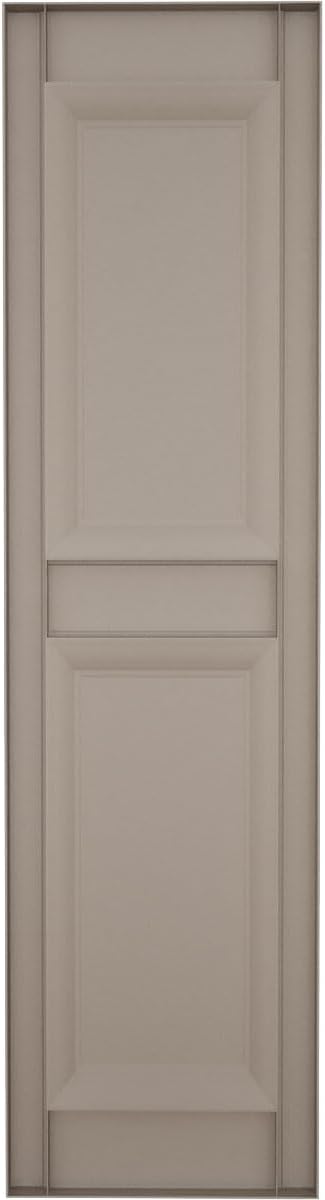 Mid America 00021247002 Standard Size Williamsburg Double Panel Vinyl Shutters, w/Installation Shutter-Lok's & Matching Screws (Per Pair), 002, 12"W x 47"H, Black