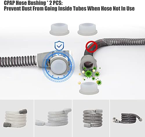 Jakia CPAP Tube Hose Cleaning Brush Kit 7 ft Strong Flexible Spring Body with Double Brush Heads Each 8.7" and 6.7“ Diameters Plus Two 7" Handy