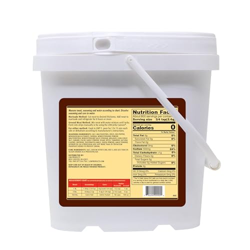 LEM Products Backwoods Original Jerky Seasoning, 4 lb 5.5 oz Bucket | Pre-Measured Seasoning and Cure for Wild Game and Domestic Meat