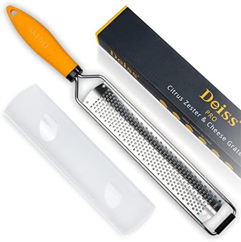 Deiss PRO Citrus Lemon Zester & Cheese Grater — Parmesan Cheese, Lemon, Ginger, Garlic, Nutmeg, Chocolate, Vegetables