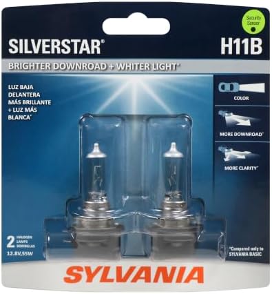 SYLVANIA - H11B SilverStar - High Performance Halogen Headlight Bulb, High Beam, Low Beam and Fog Replacement Bulb