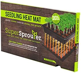 Super Sprouter Premium Heated Propagation Kit for Starting Seeds or Cuttings, Includes Heat Mat, Tray, Grow Light, and More