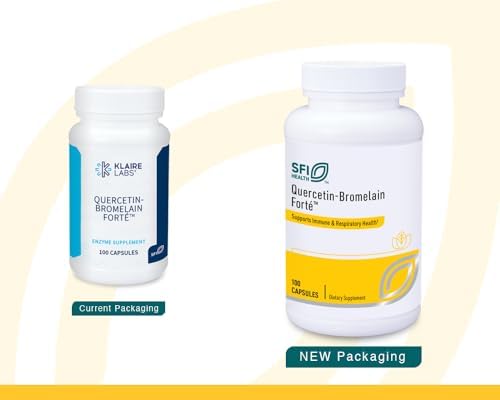 Klaire Labs SFI Health Quercetin-Bromelain Forte - Immune & Seasonal Support Enzymes with Pancreatic, Proteolytic, Bromelain