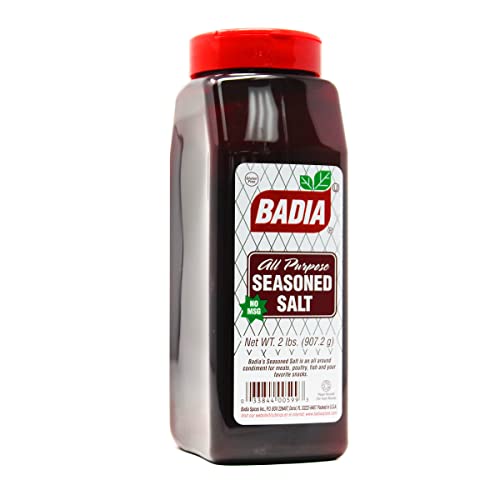 Badia Seasoned Salt, 2 lbs - Savory Blend of Salt, Herbs and Spices | A savory blend of salt, herbs and spices designed to enhance the flavor of meats, poultry, seafood, and vegetables